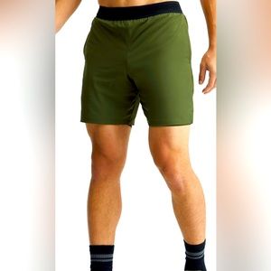 Fabletics The 7"  Fundamental Short Olive Shorts Men's Size XL